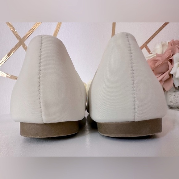 Fever Sole White Ballet Women's Flats (SH92) - Picture 10 of 17